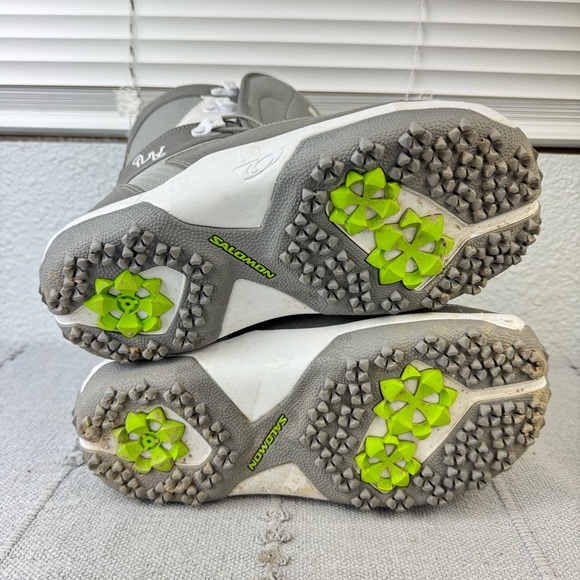 Salomon Ivy Snowboarding Snowboard Boots Gray Green Women Size 8 - Picture 8 of 8
